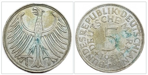 Brd deutsche mark 1951 d - deutsche,