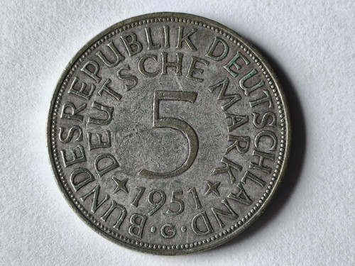 Münze 1951 d deutsche - 5,