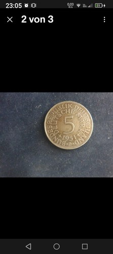 Münze 1951 d - 5, dm