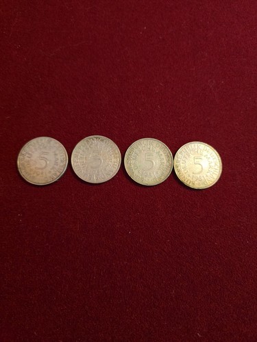 1951 4er set silberadler - dm,