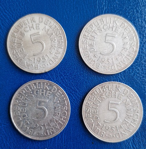 Silbermünzen 1951 d - dm,
